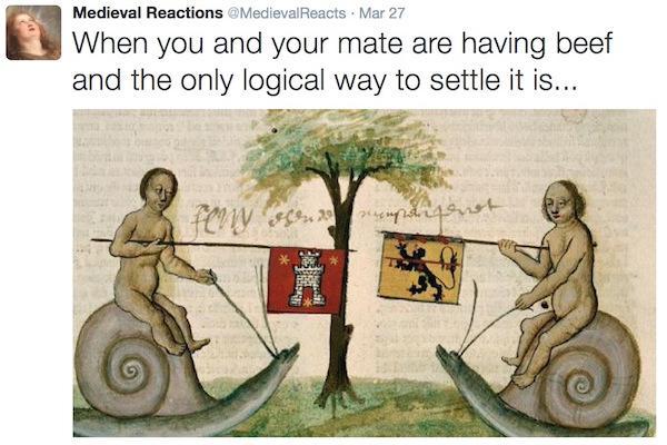Medieval Reacts and Two Monks: History in Social Media